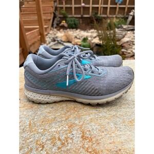 Brooks Ghost 12 Womens Running Shoes Grey Teal 1203051B403 Size 8.5 B Medium